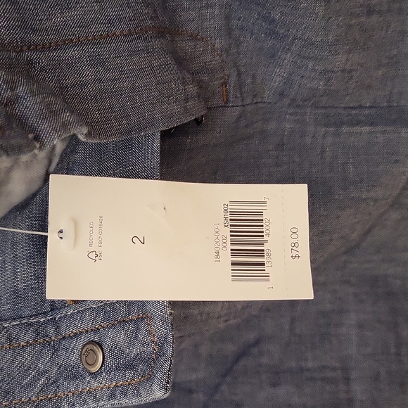 NWT Banana Republic Chambray Lightweight Denim Skirt, Size 2 - Picture 11 of 12